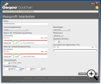 Einstellung von Messprofilen in Geqoo CoolChain